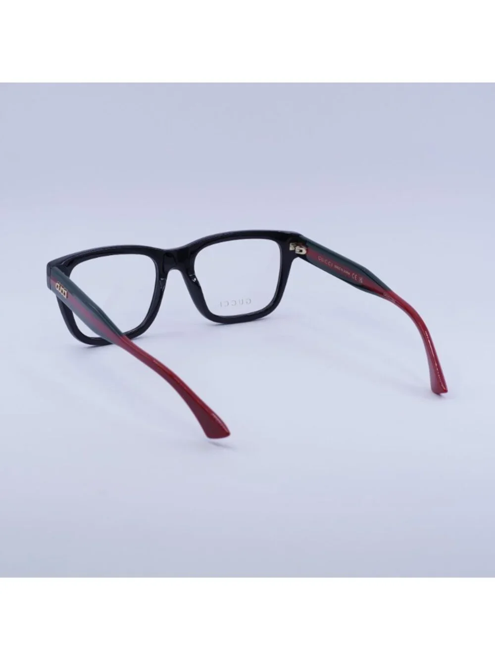 Gucci GG1870O 001 Eyeglasses Black/Green/Red 53mm Square Frame